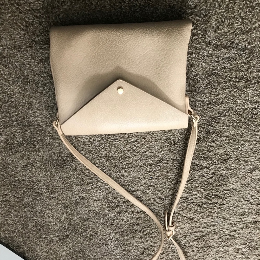 Cream cross body purse